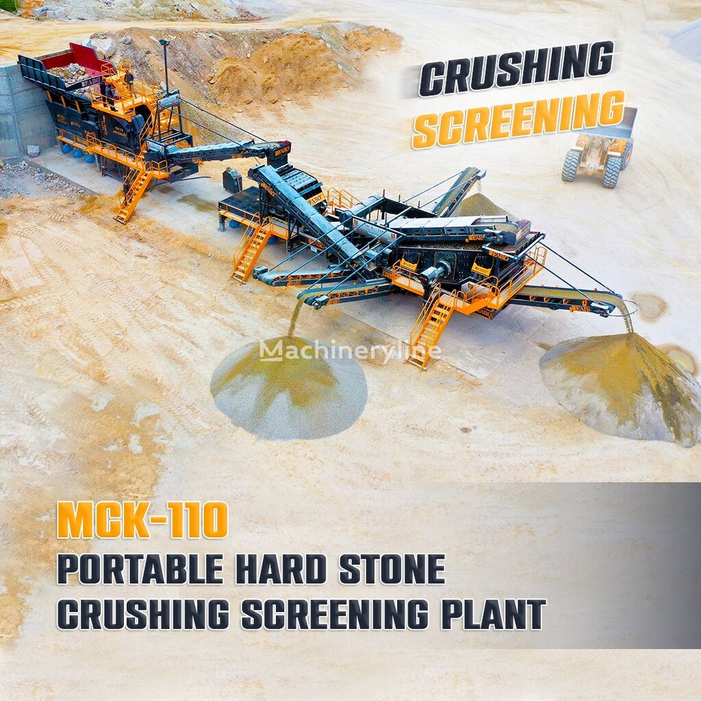 concasseur FABO MCK-110 MOBILE CRUSHING & SCREENING PLANT FOR HARDSTONE | STOCK neuf