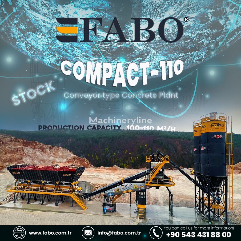 centrale à béton FABO  COMPACT-110 CONCRETE PLANT | CONVEYOR TYPE neuve