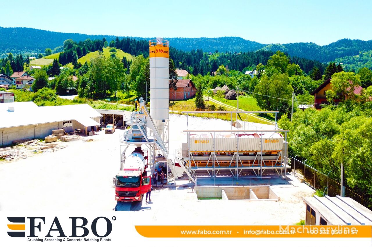 centrale à béton FABO SKIP SYSTEM CONCRETE BATCHING PLANT | 110m3/h Capacity | STOCK neuve