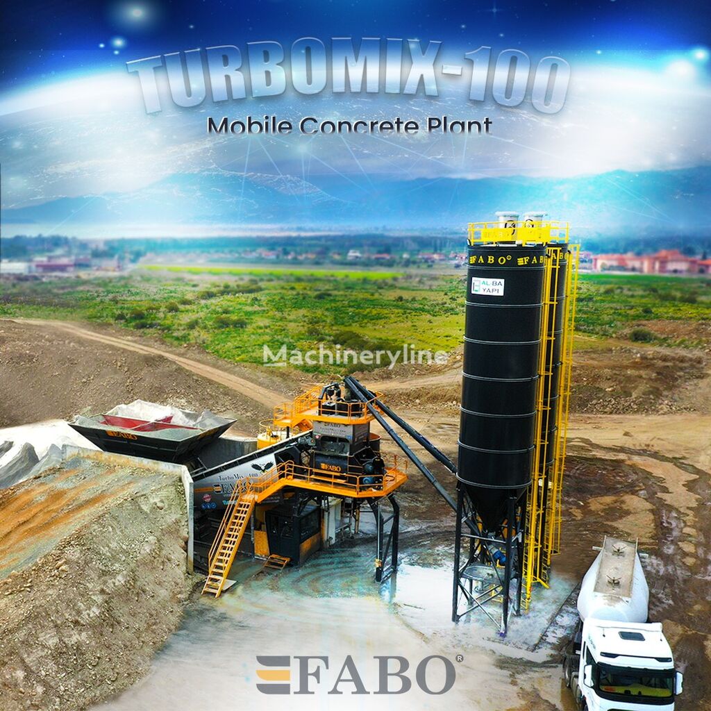 centrale à béton FABO TURBOMIX-100 Mobile Concrete Batching Plant neuve