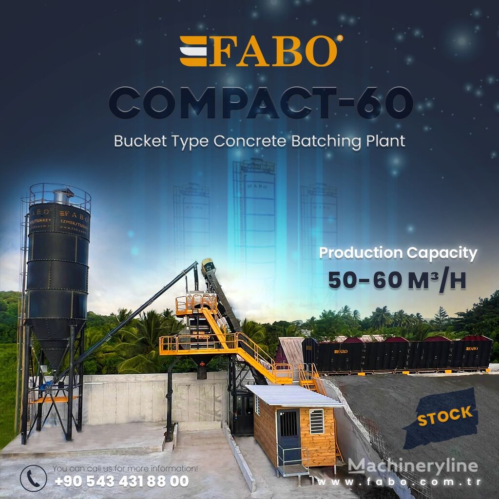 centrale à béton FABO BETONNYY ZAVOD FABOMIX COMPACT-60 | NOVYY PROEKT | V NALIChII neuve