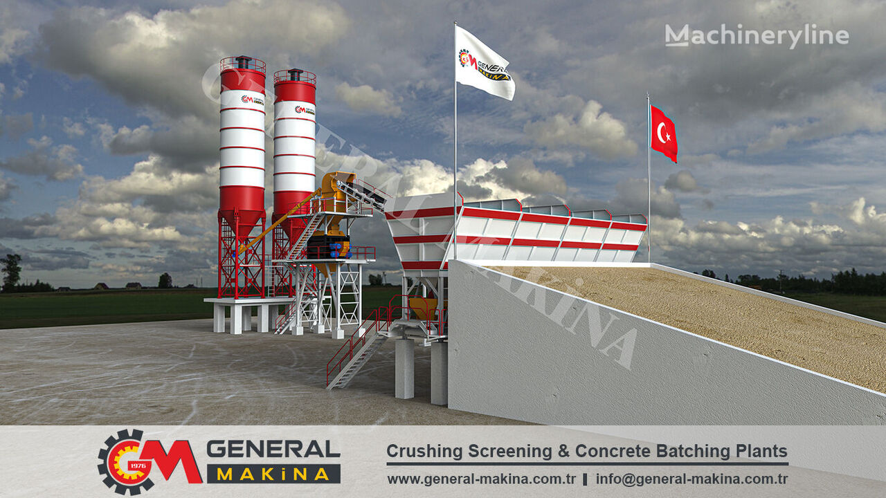 centrale à béton General Makina NEW TITAN 100 m3/h Ready Concrete Mix Plant neuve