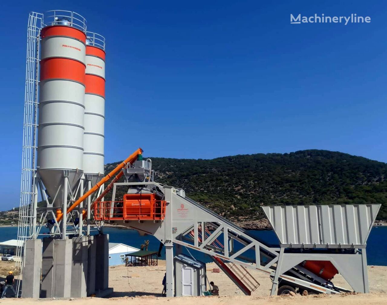 centrale à béton Polygonmach 100 m3 per hour mobile concrete batching plant neuve